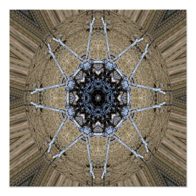 Poster Mandala en bois... (Devant)