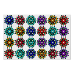 Poster Mandala en différentes couleurs