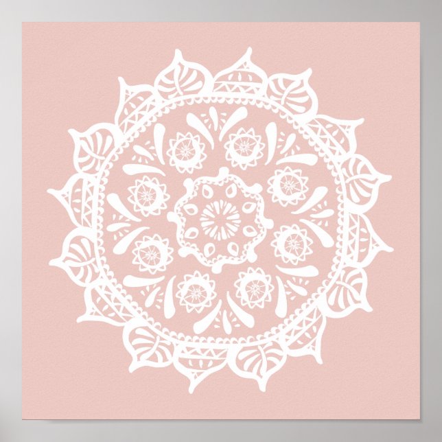 Poster Mandala Mallow (Devant)