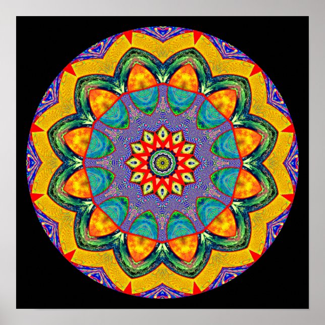 Poster "Mandala Quilt" Crystal Mandala (Devant)