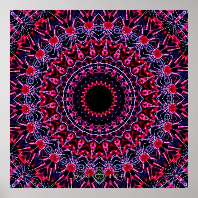 Poster Mandala Stroboscopique (Devant)