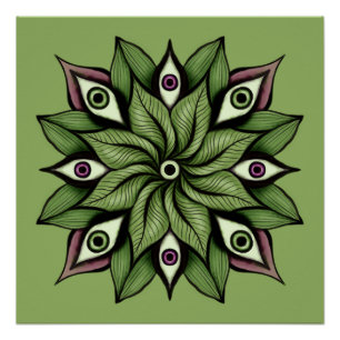 Poster Mandala - Trippy Floral Patal