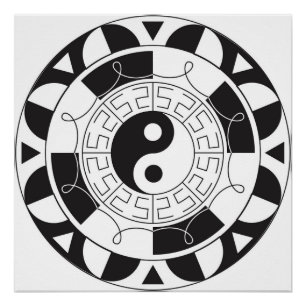 Poster Mandala Yin Yang