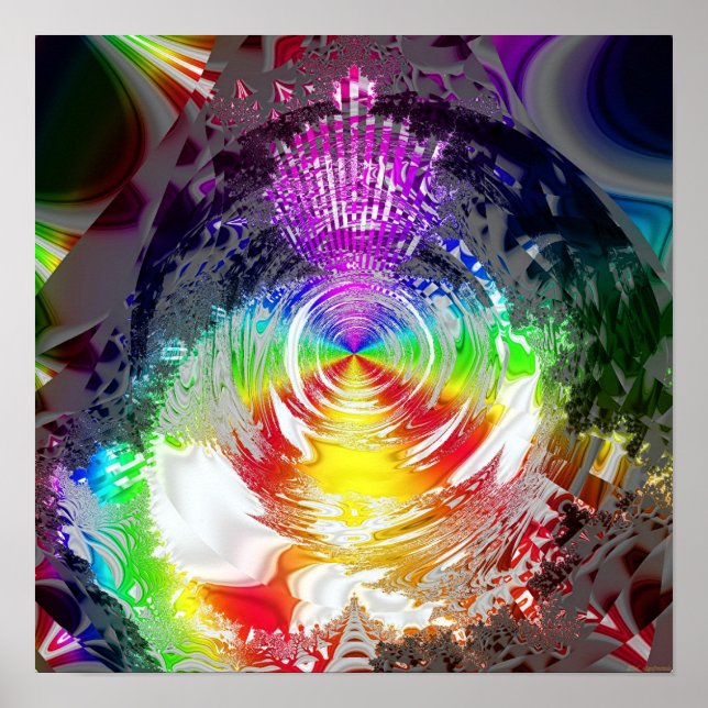 Poster Mandelbrot métallique 1 (Devant)