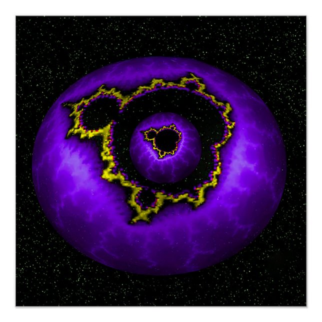 Poster Mandelbrot Violet Dans Un Mandelbrot (Devant)