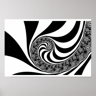 Poster Mandelbrot Zebra Spiral