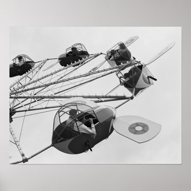 Poster Manège forain, 1942. Photo ancienne (Devant)