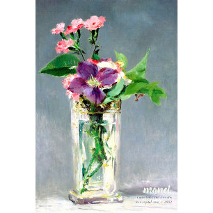 Poster Manet Carnations clematis CC1240 Belles fleurs