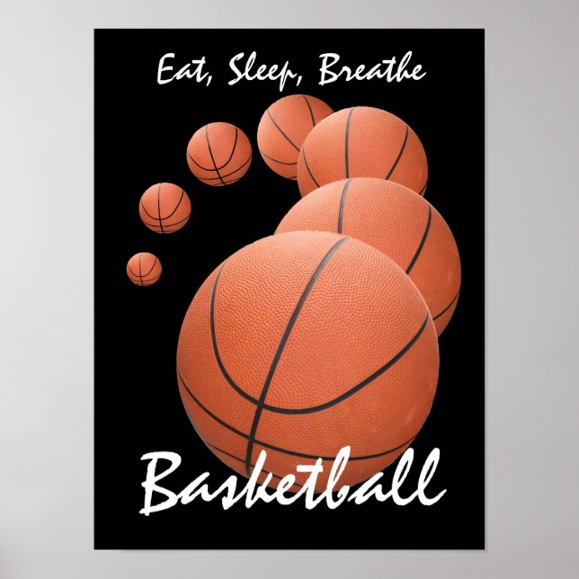 Poster Mange, Dors, Respire...Basket-Ball (Devant)