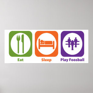 Poster Mange Sleep Jouer au football