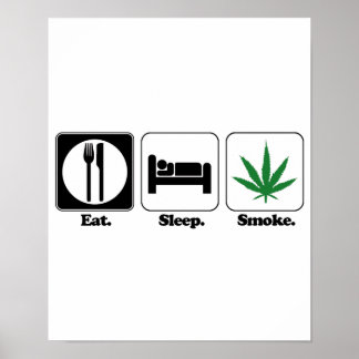 Poster manger la fumée de sommeil