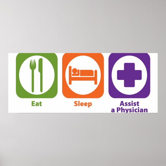 Poster Manger le sommeil Aider un médecin (Devant)