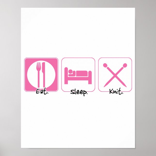 Poster manger le tricot de sommeil (Devant)