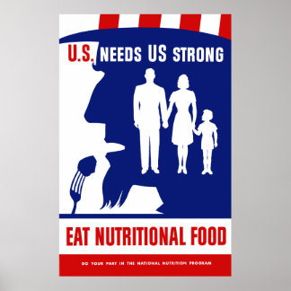 Poster Mangez des aliments nutritionnels — Oncle Sam