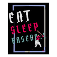 Mangez Sleep Baseball Joueur Funny Baseball