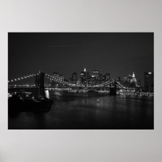 Poster Manhattan Skyline II B&W