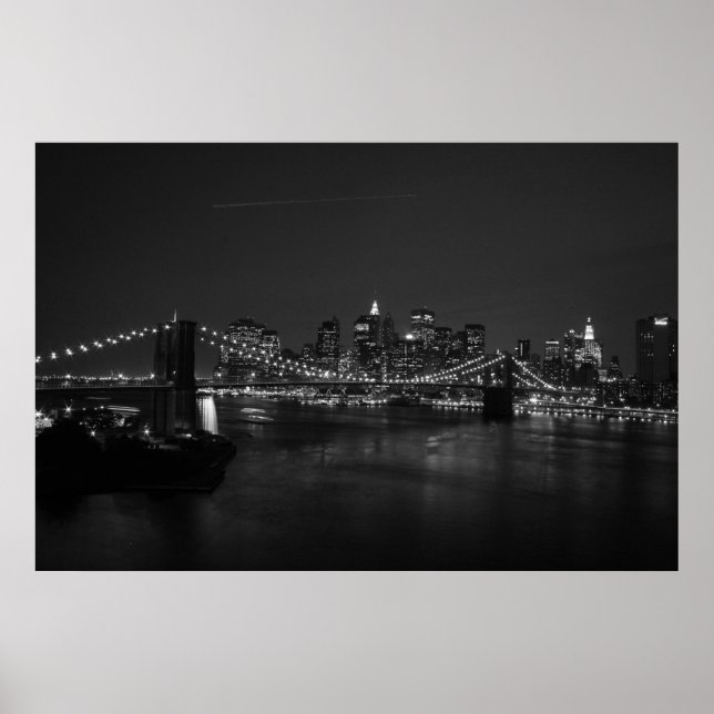 Poster Manhattan Skyline II B&W (Devant)