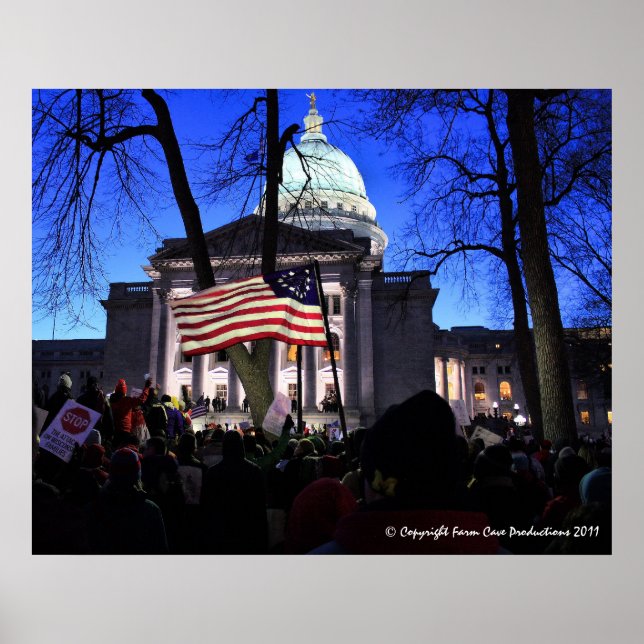 Poster Manifestation de Madison pour tuer le projet de lo (Devant)