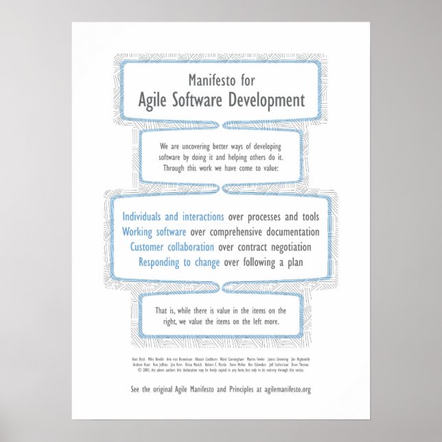 Poster Manifeste Agile (Devant)
