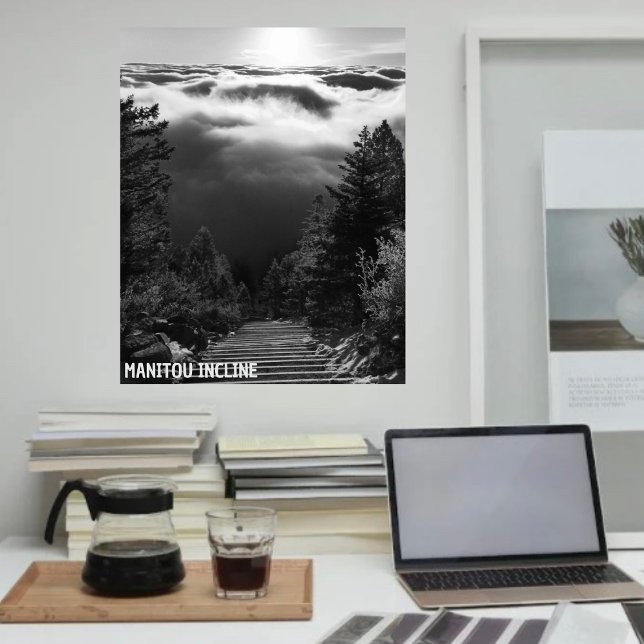 Poster Manitou Incline Sunrise Noir & Blanc (Créateur téléchargé)