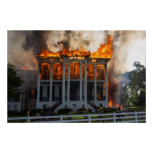 Poster Manoir Antebellum   Un incendie éclate à la statio