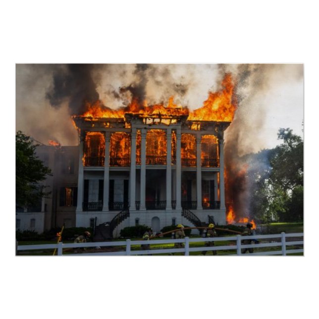 Poster Manoir Antebellum | Un incendie éclate à la statio (Devant)