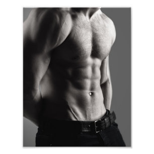 Poster Manscape in Grey Hot Guy