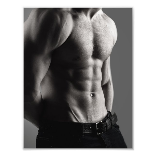 Poster Manscape in Grey Hot Guy (Devant)