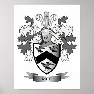 Poster Manteau de crête de famille de riz des bras