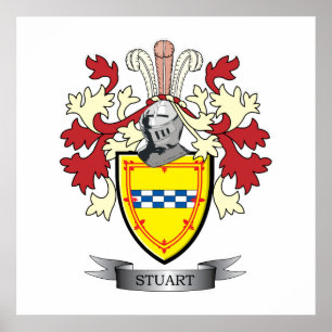 Poster Manteau de crête de famille Stuart des bras