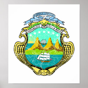 Poster Manteau du Costa Rica des bras