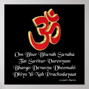 Poster Mantra de Gayatri