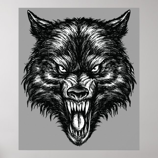Poster manuscrit Wolf (Devant)