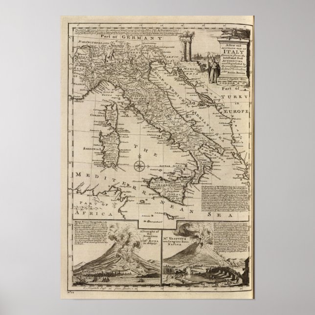 Poster Map of Italy (Devant)