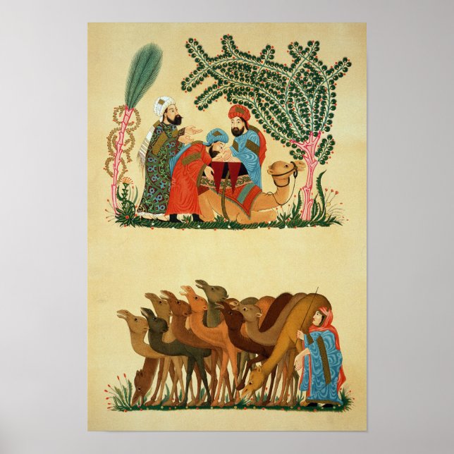 Poster 'Maqamat of Al-Hariri', engraved by Lestel (Devant)