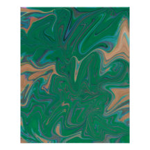 Marble Forms – Green & Gold Natural Flow