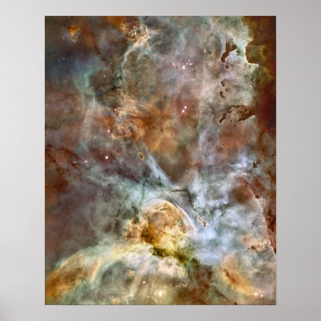 Poster Marbre en pastel dans la nébuleuse de Carina (Devant)