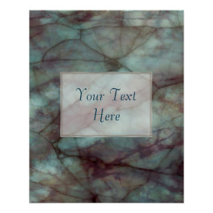 Poster Marbre turquoise bleu et violet