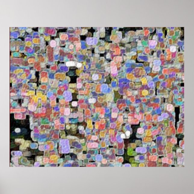 Poster Marbres florales - grande (Devant)