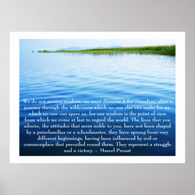 Poster Marcel Proust - Citation sur l'apprentissage (Devant)
