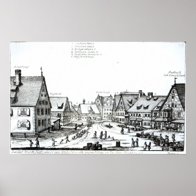 Poster Marché allemand, 1704 (Devant)