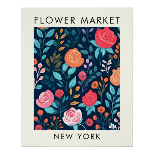 Poster Marché aux fleurs de l'État de New York