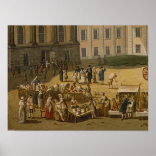 Poster Marché dans le marché Alter Markt, Potsdam, 1772