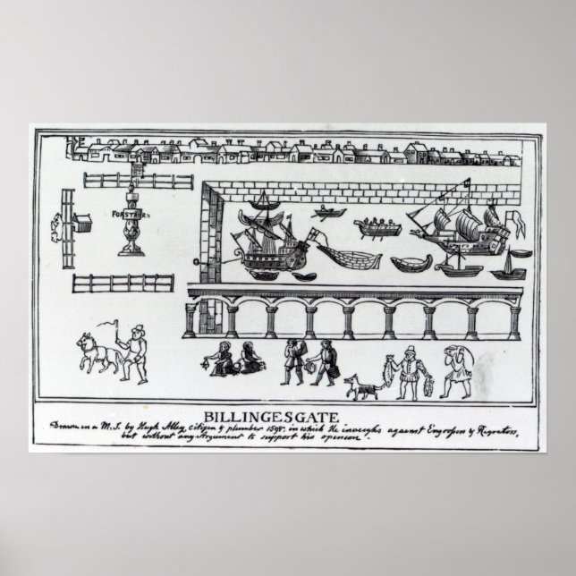 Poster Marché de Billingsgate (Devant)