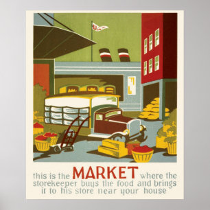 Poster Marché de l'affiche WPA
