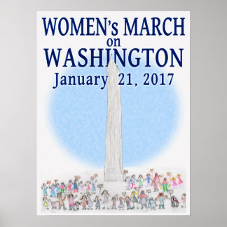 Poster Marche des femmes à Washington - par Pearl