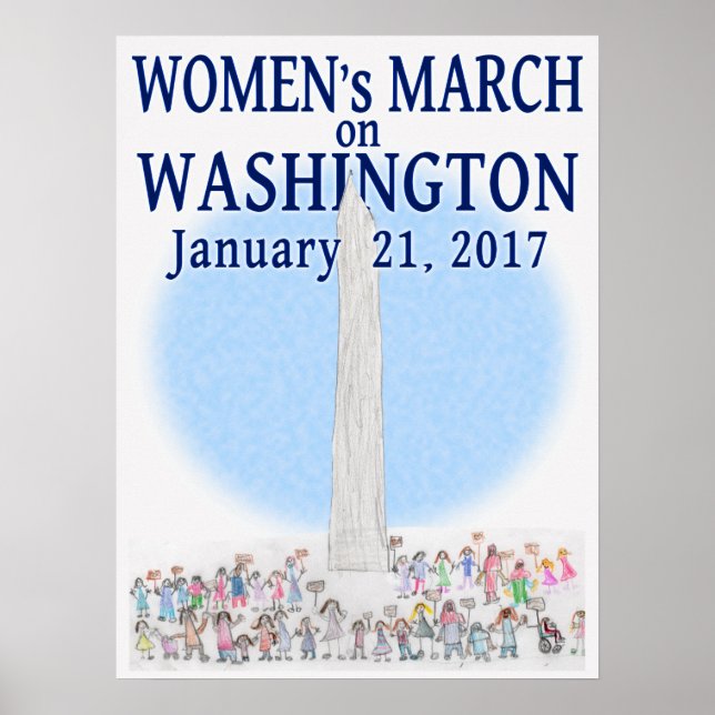 Poster Marche des femmes à Washington - par Pearl (Devant)