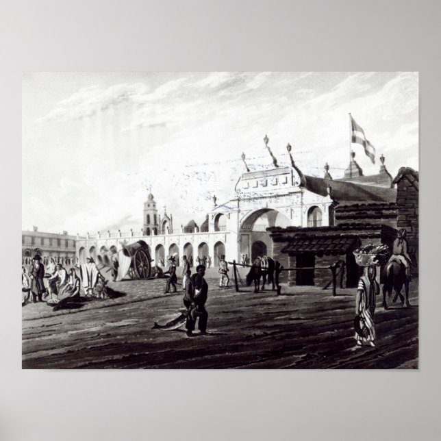 Poster Marché, gravé par Daniel Havell 1820 (Devant)