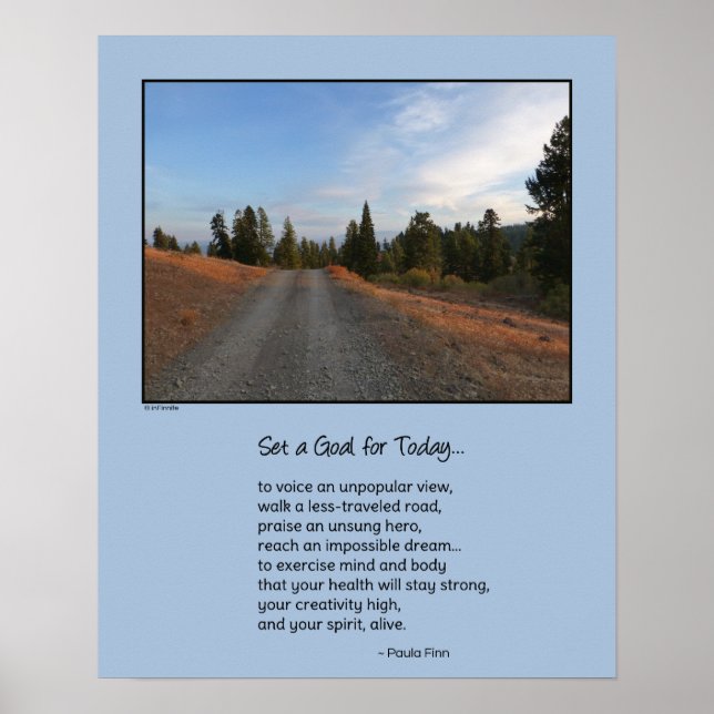 Poster Marcher sur une route moins fréquentée...Affiche m (Devant)