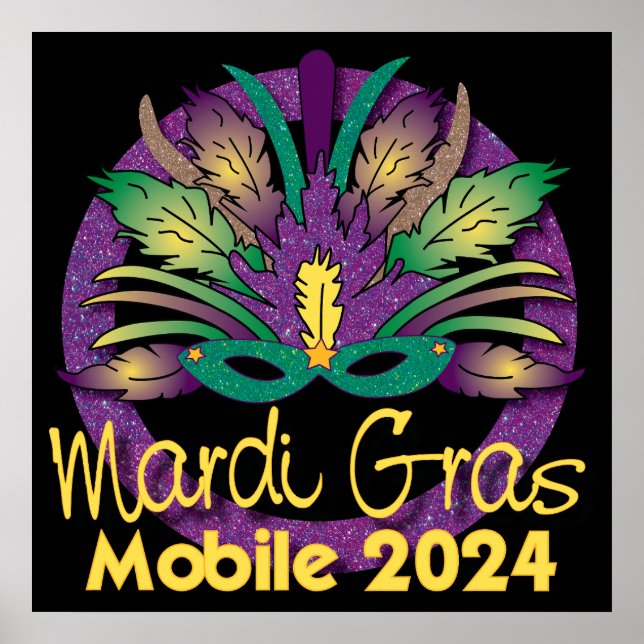 Poster Mardi Gras - 2024 - Mobile (Devant)